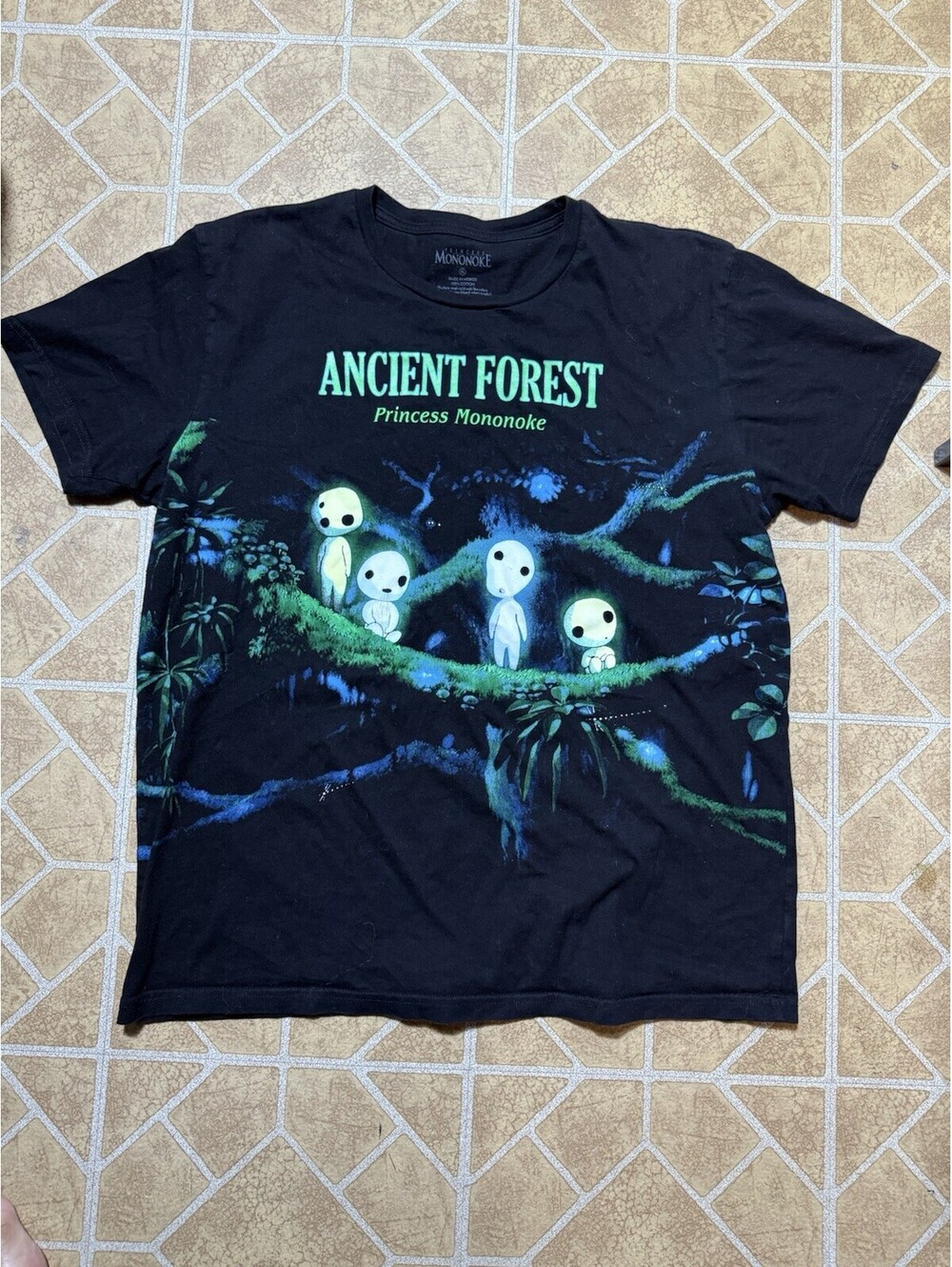 Princess Mononoke Mens XL Shirt Studio Ghibli Graphic Black